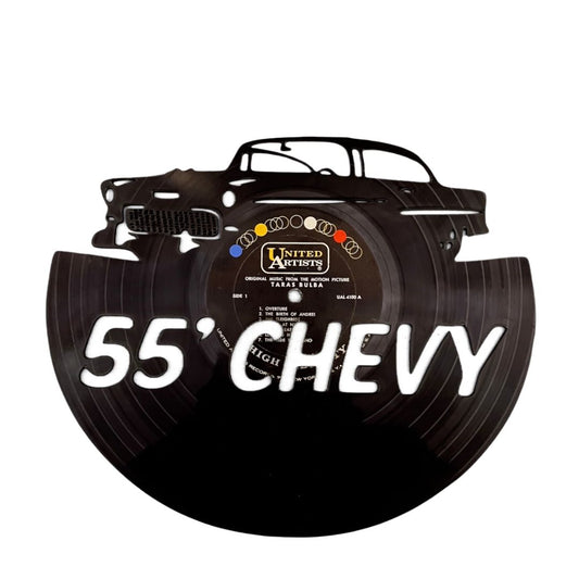 1955 Chevy - Laser Cut Vinyl Record Wall Art