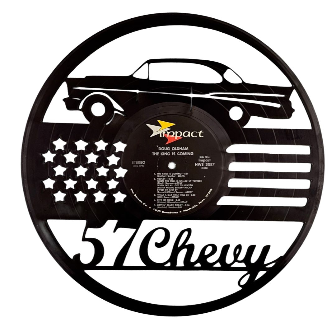 1957 Chevy - Laser Cut Vinyl Record Wall Art