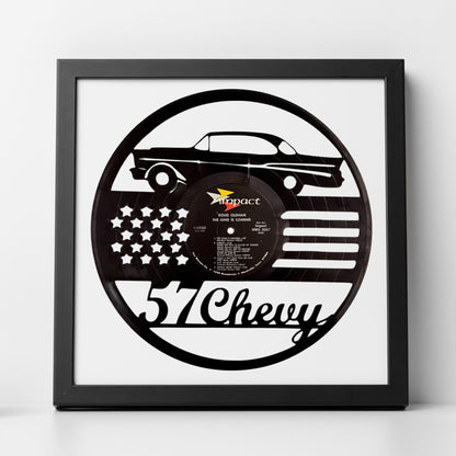 1957 Chevy - Laser Cut Vinyl Record Wall Art