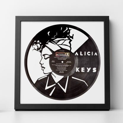 Alicia Keys - Laser Cut Vinyl Record Wall Art