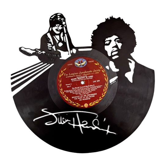 Jimi Hendrix - Laser Cut Vinyl Record Wall Art