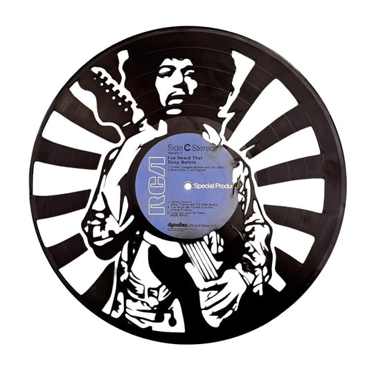 Jimi Hendrix - Laser Cut Vinyl Record Wall Art